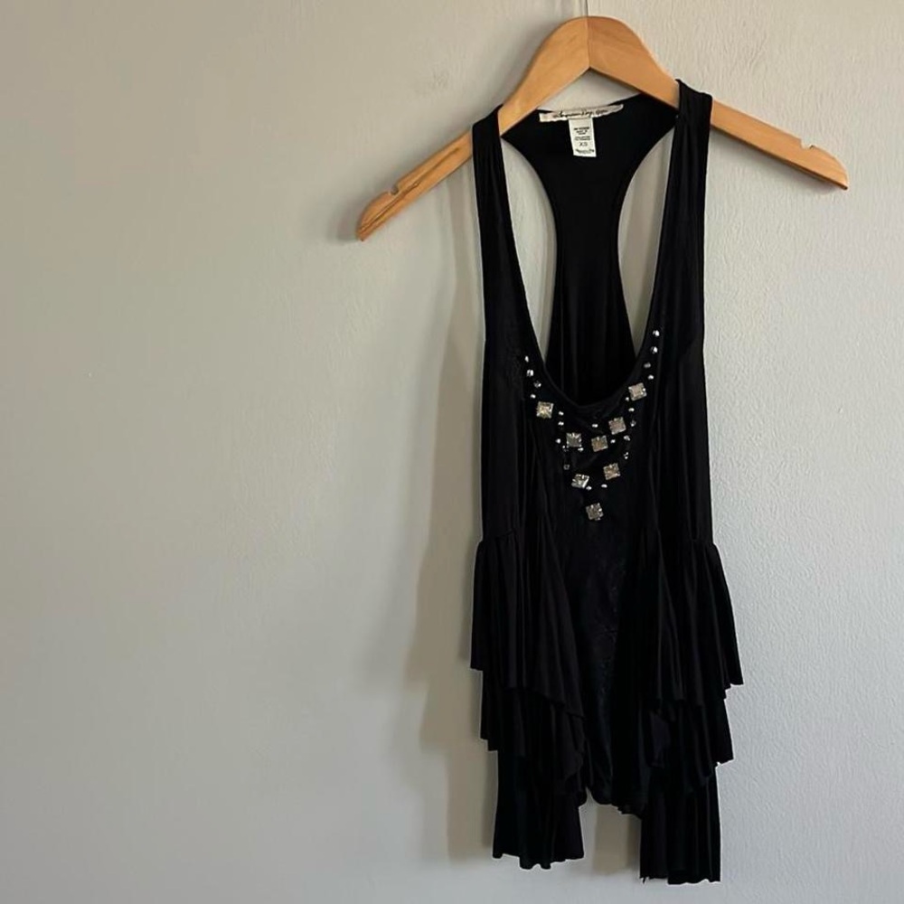 American Rag Asymmetrical Beaded Top
